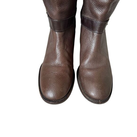 Tory Burch Elian Leather Tall Riding Boots size 9.5 Brown - Picture 14 of 16